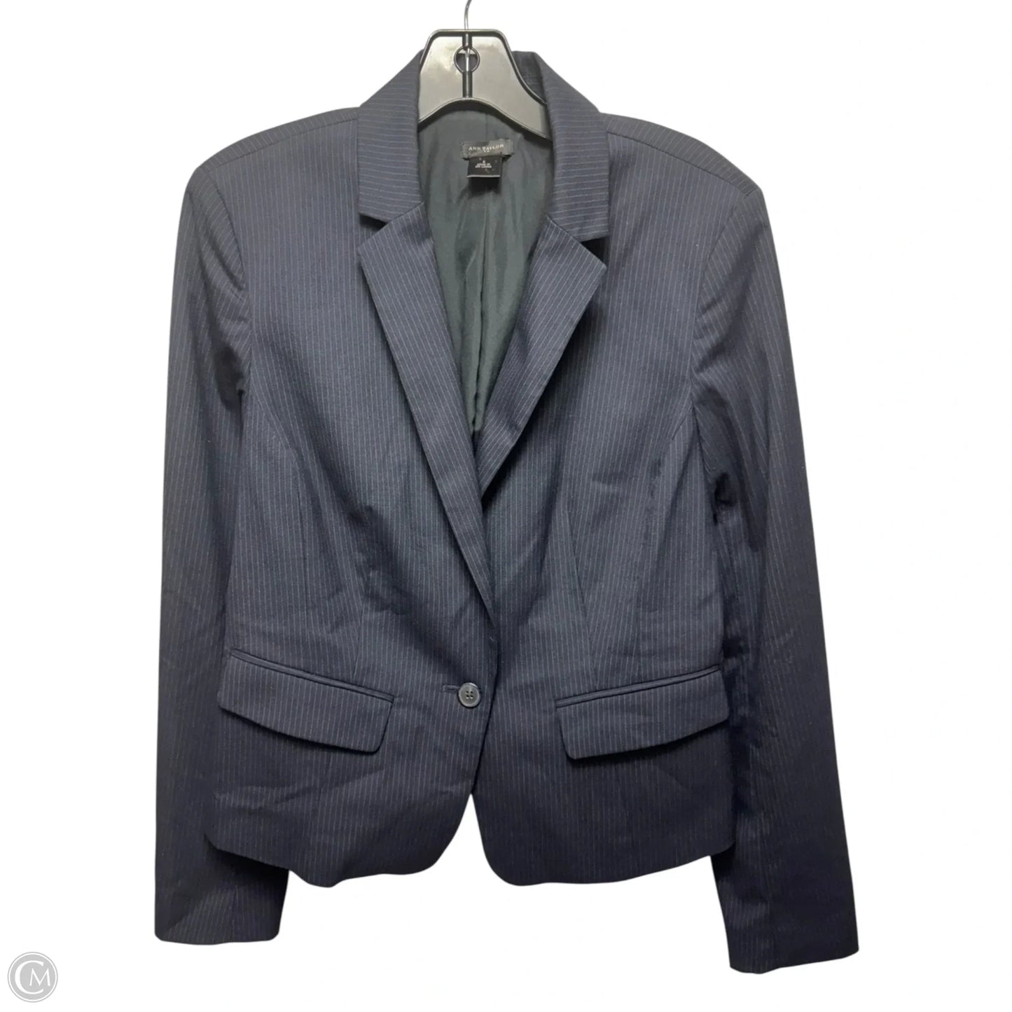 Pinstripe Blazer By Ann Taylor In Striped Pattern, Size: 6