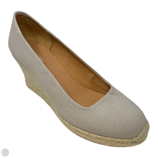 Canvas Espadrille Wedges By J. Crew In Tan, Size: 9