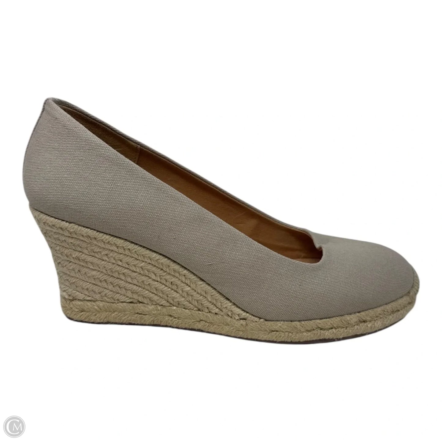 Canvas Espadrille Wedges By J. Crew In Tan, Size: 9