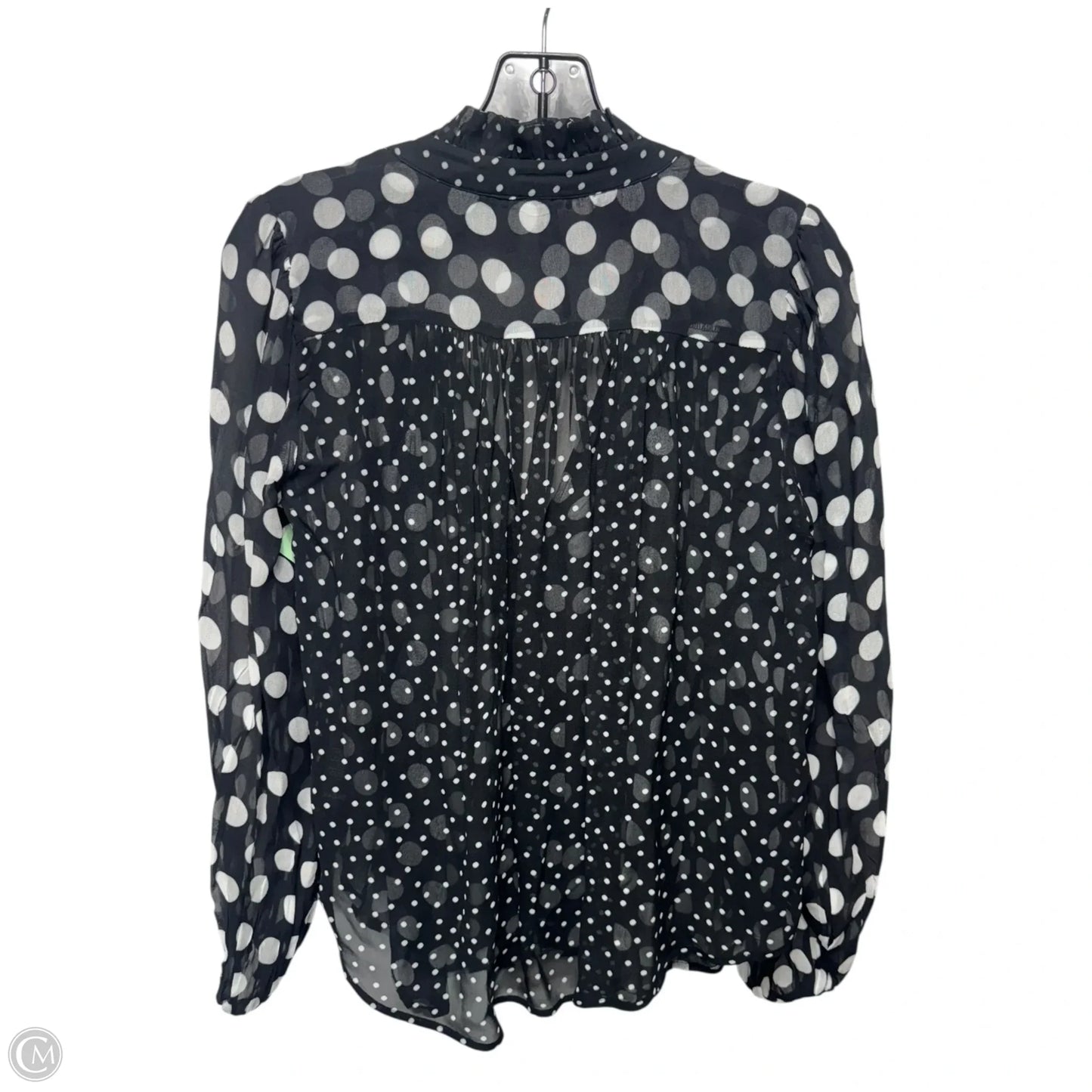 Estella Sheer Blouse By Anthropologie In Polka Dot Pattern, Size: XS