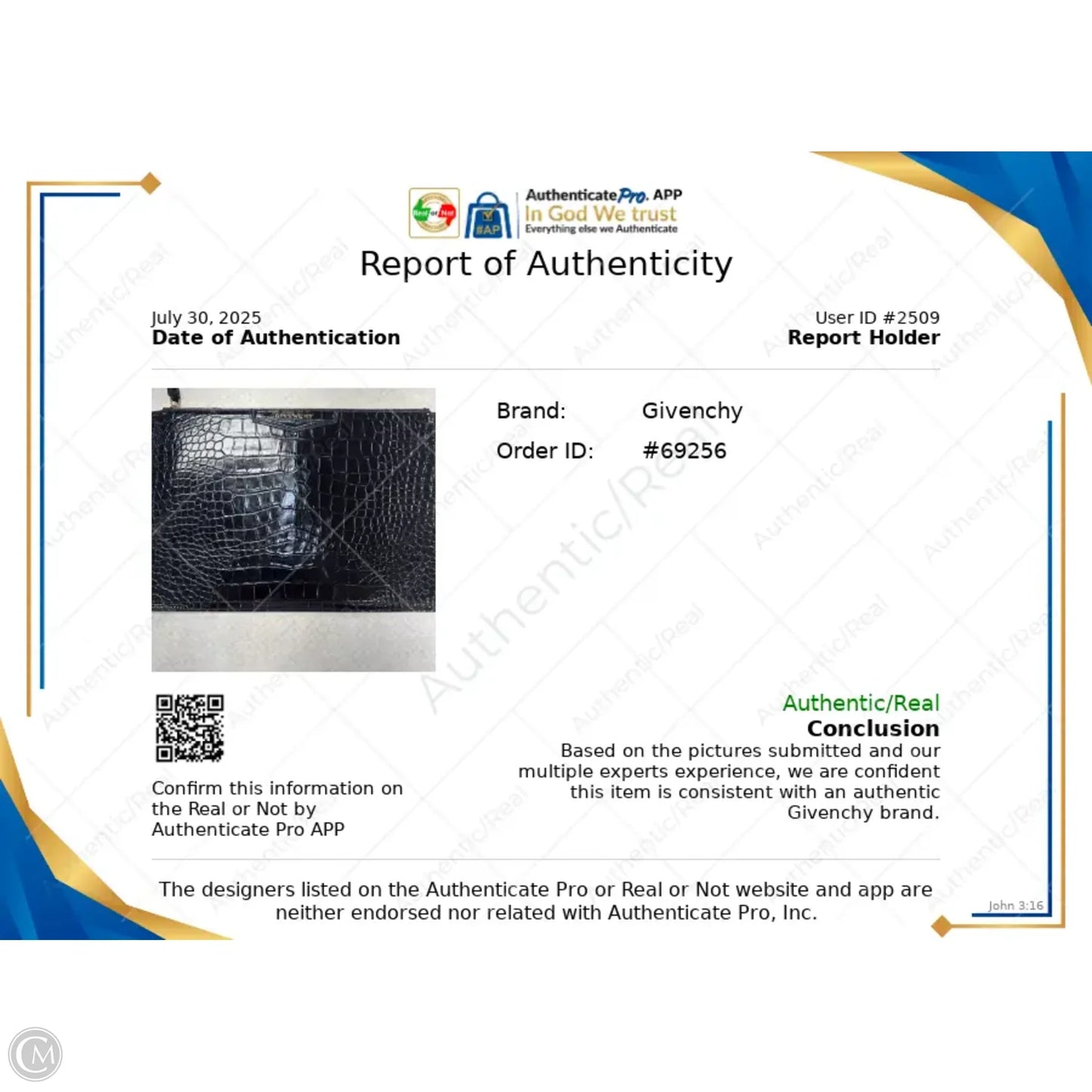 Antigona Patent Croc Embossed Clutch Luxury Designer By Givenchy, Size: Large