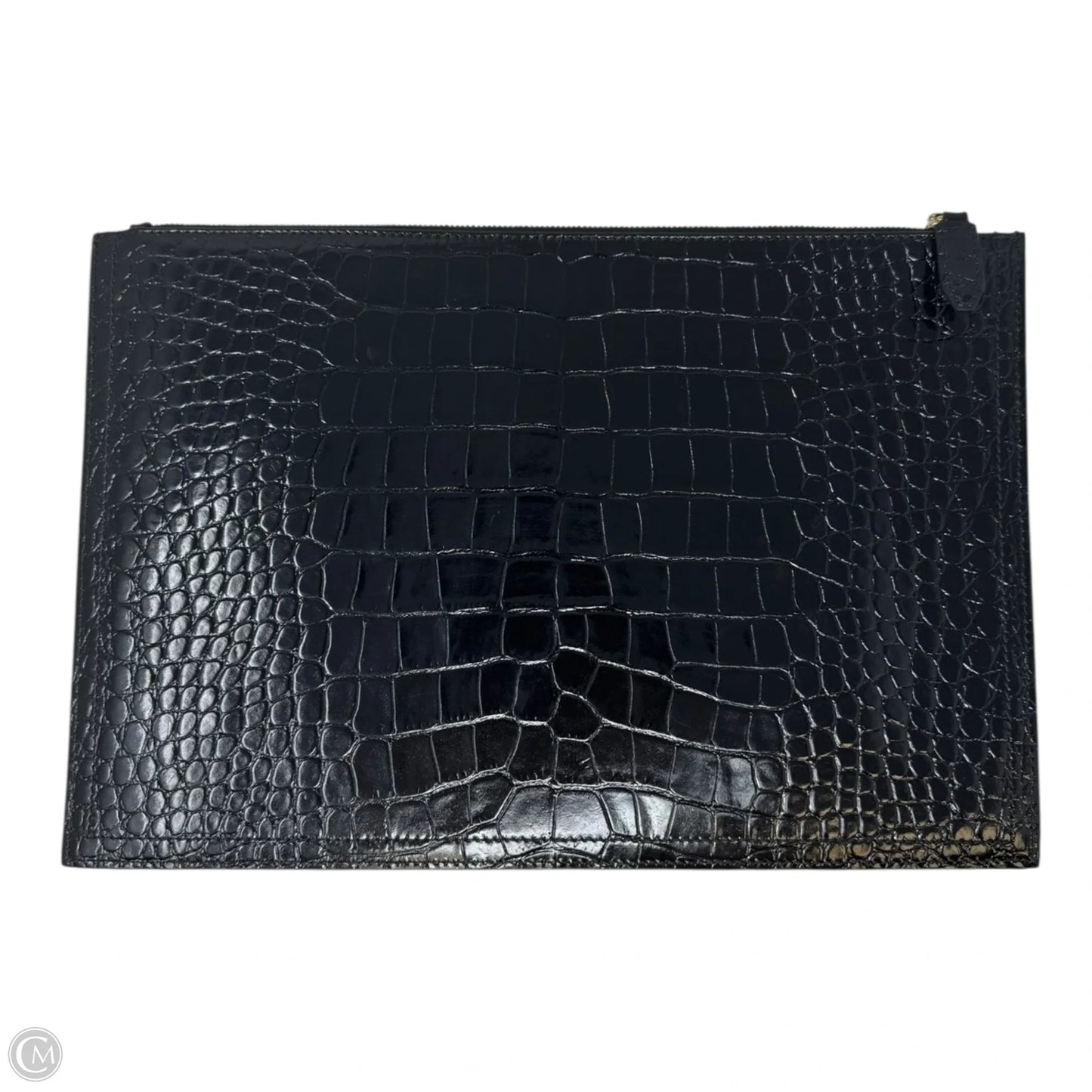 Antigona Patent Croc Embossed Clutch Luxury Designer By Givenchy, Size: Large