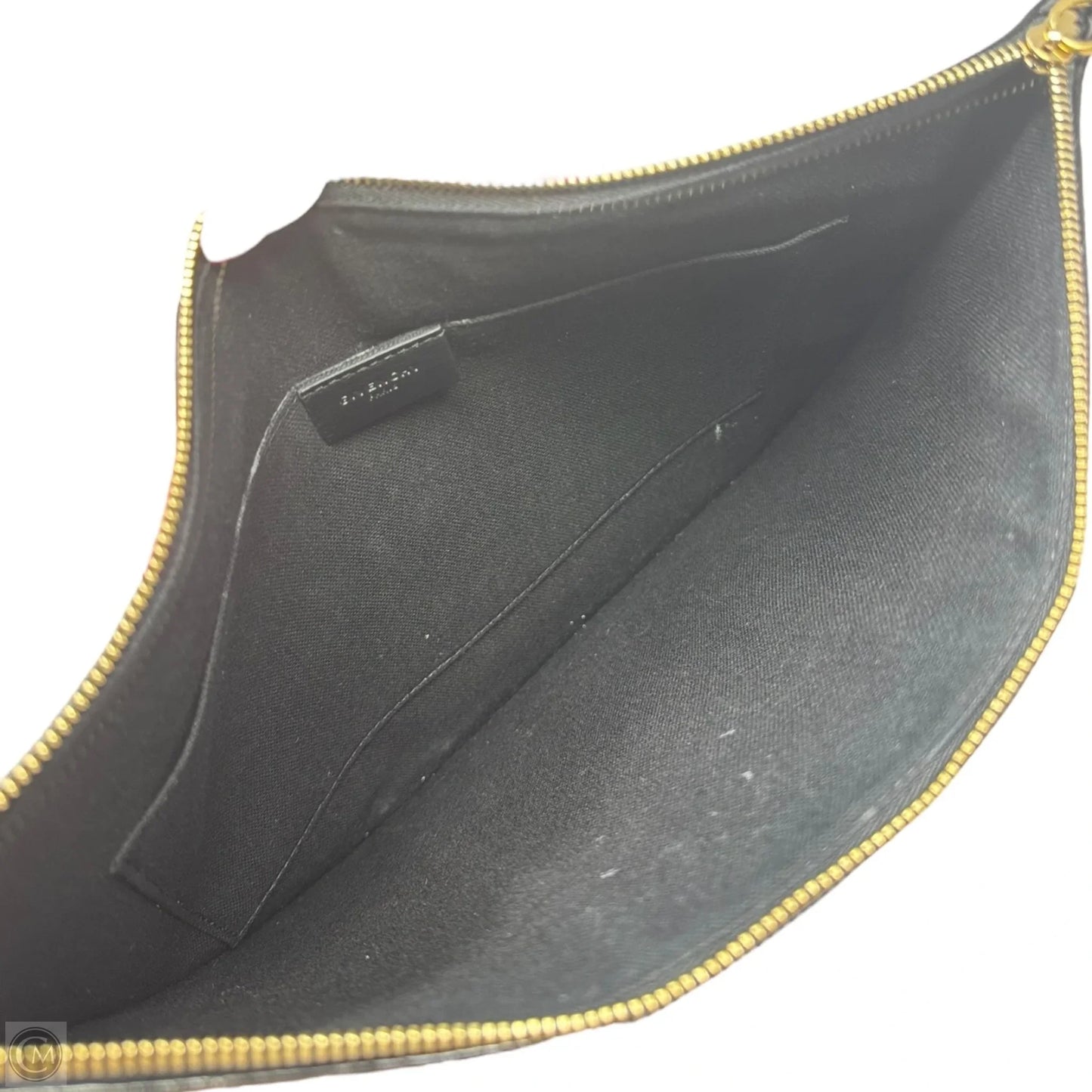 Antigona Patent Croc Embossed Clutch Luxury Designer By Givenchy, Size: Large