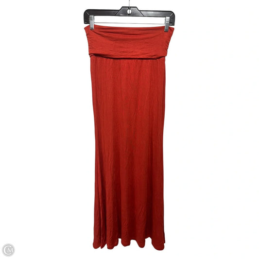 Foldover Skirt Maxi By Nymphe In Orange, Size: M
