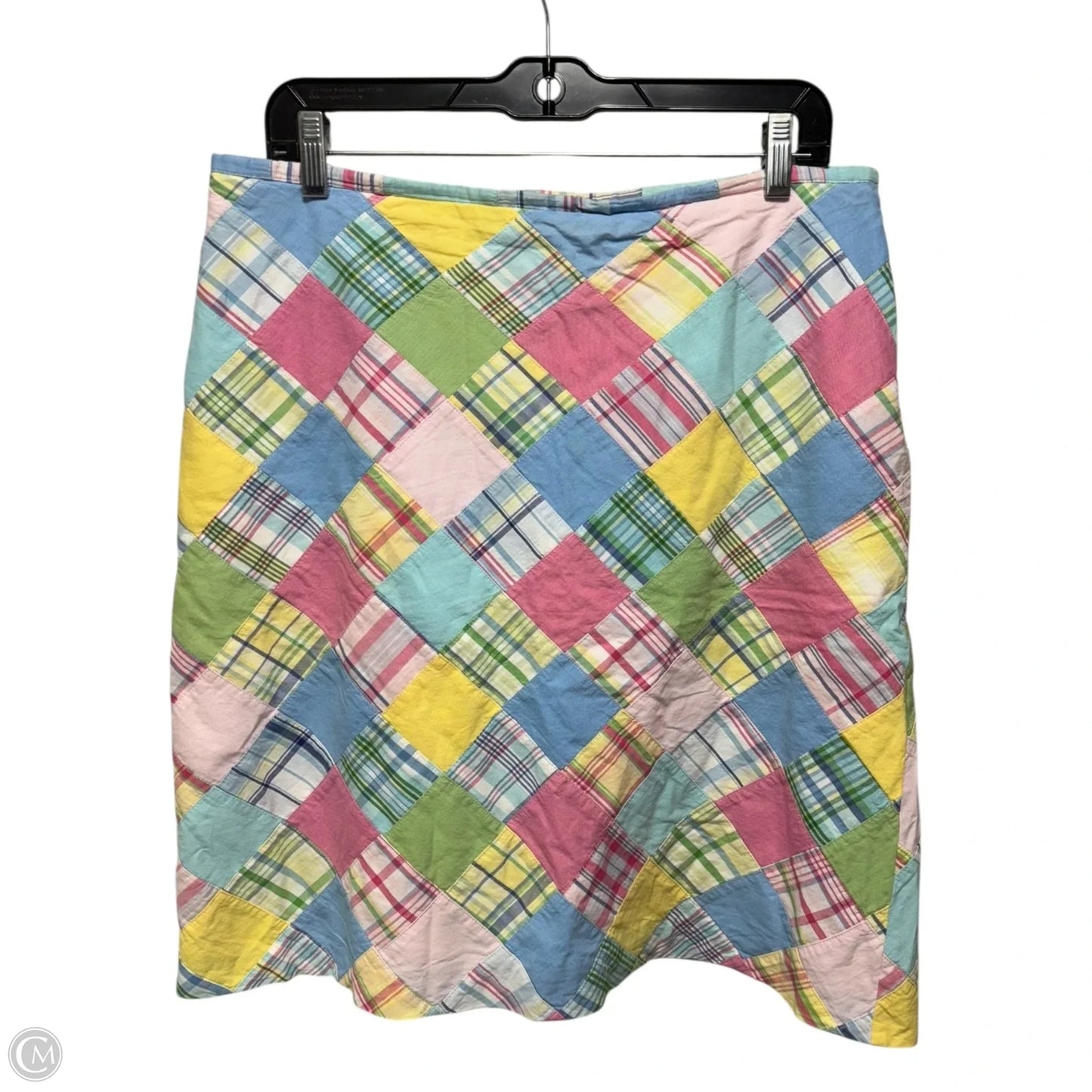 Patchwork Skirt Midi By Brooks Brothers In Multi-colored, Size: 10