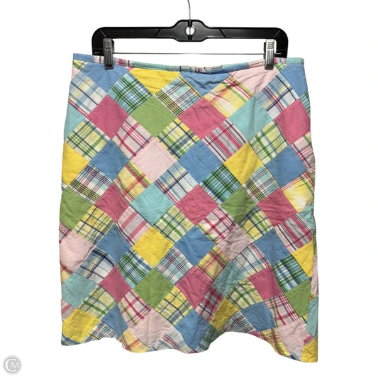 Patchwork Skirt Midi By Brooks Brothers In Multi-colored, Size: 10
