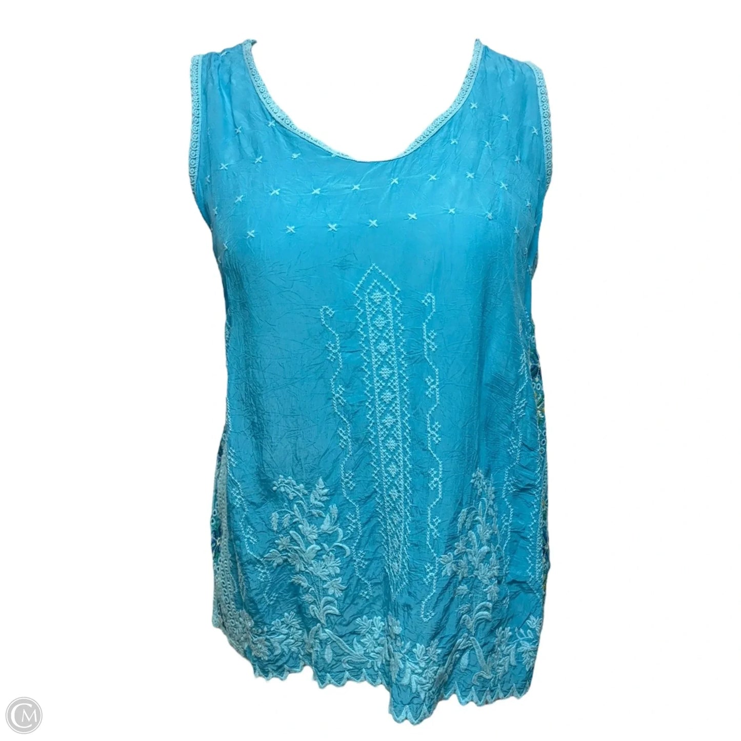 Laurel Eisley Embroidered Top By Johnny Was In Marine Surfer, Size: L