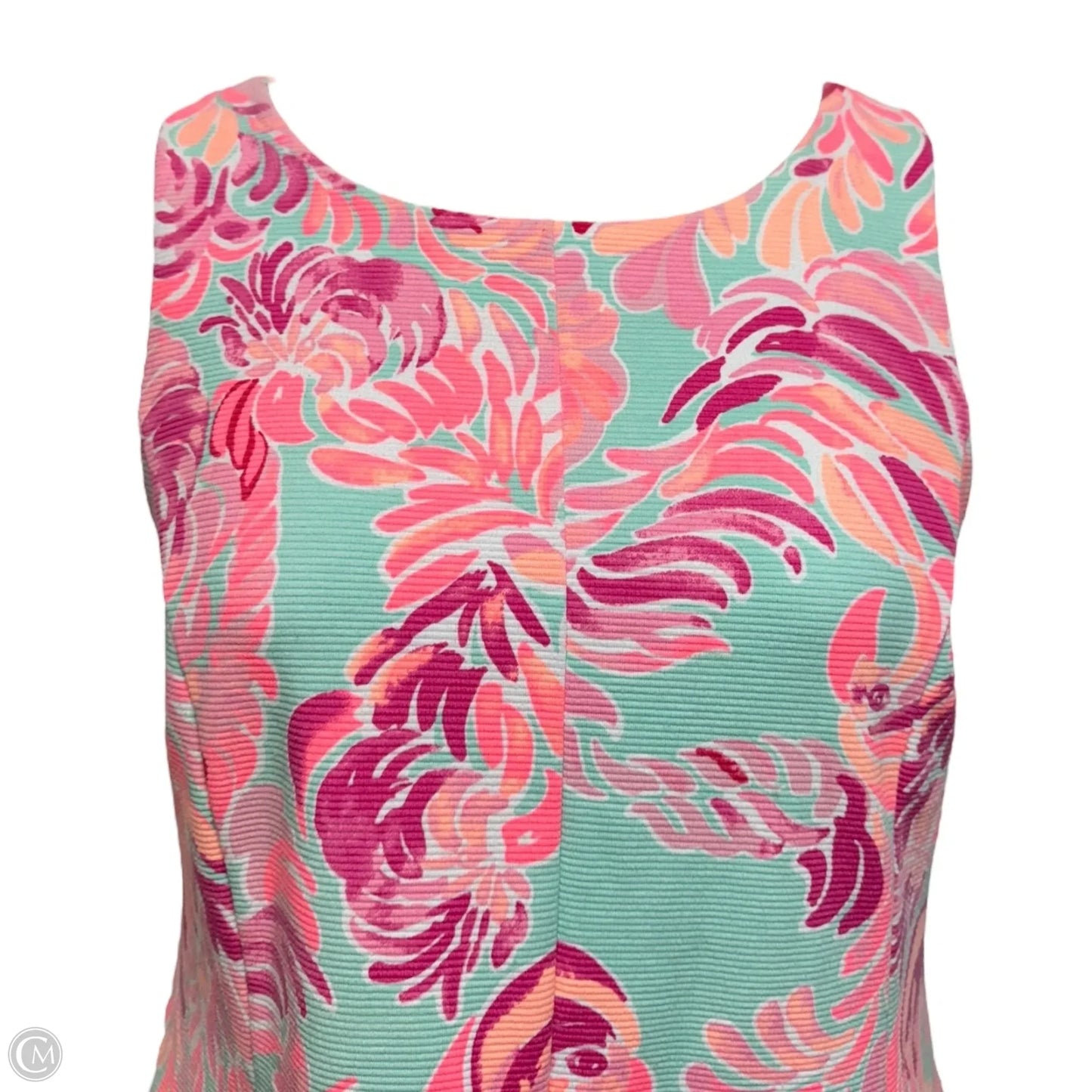 Cove Dress Designer By Lilly Pulitzer In Poolside Blue Lovebirds Print, Size: XL