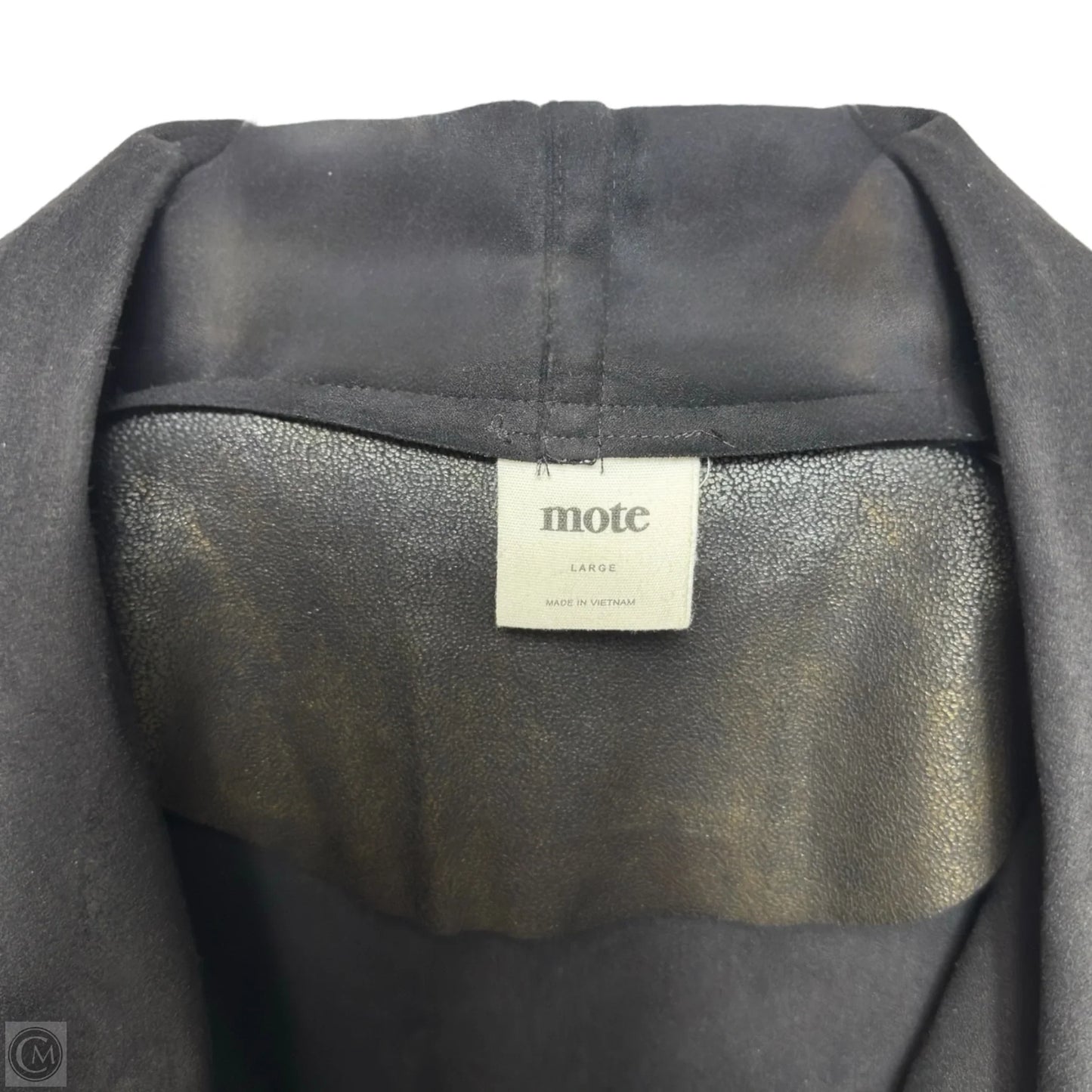 Lightweight Soft Faux Suede Drape Jacket In Black Foil By Mote In Black, Size: L