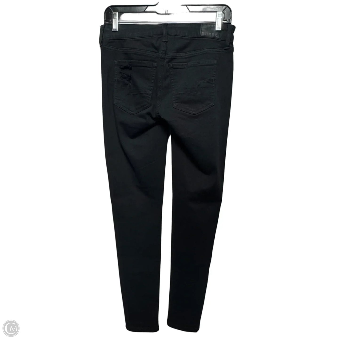 Jeans Skinny By American Eagle In Black, Size: 4