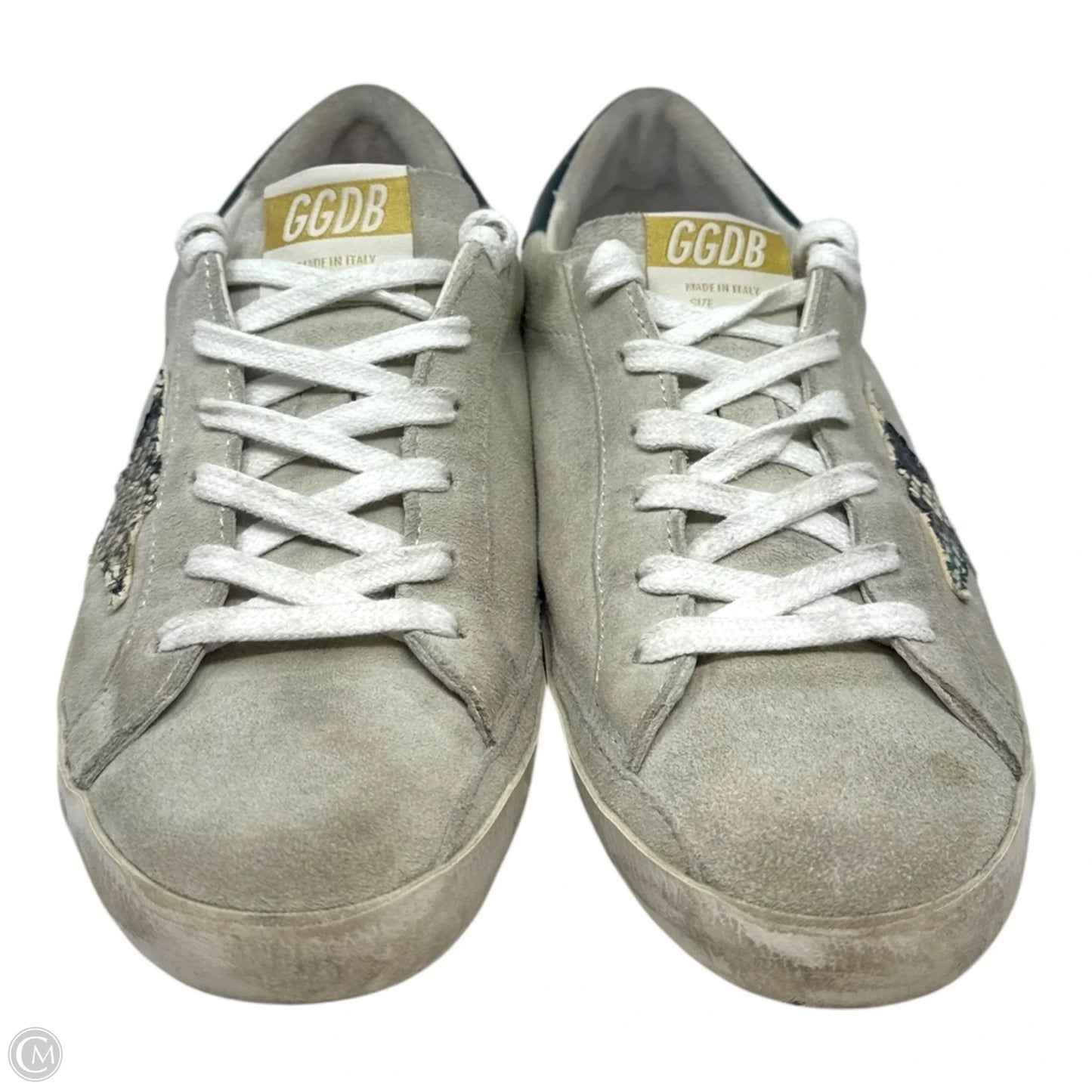 Superstar Private Edition Snakeskin Sneakers Shoes Luxury Designer By Golden Goose In White, Size: 7.5 (IT 38)