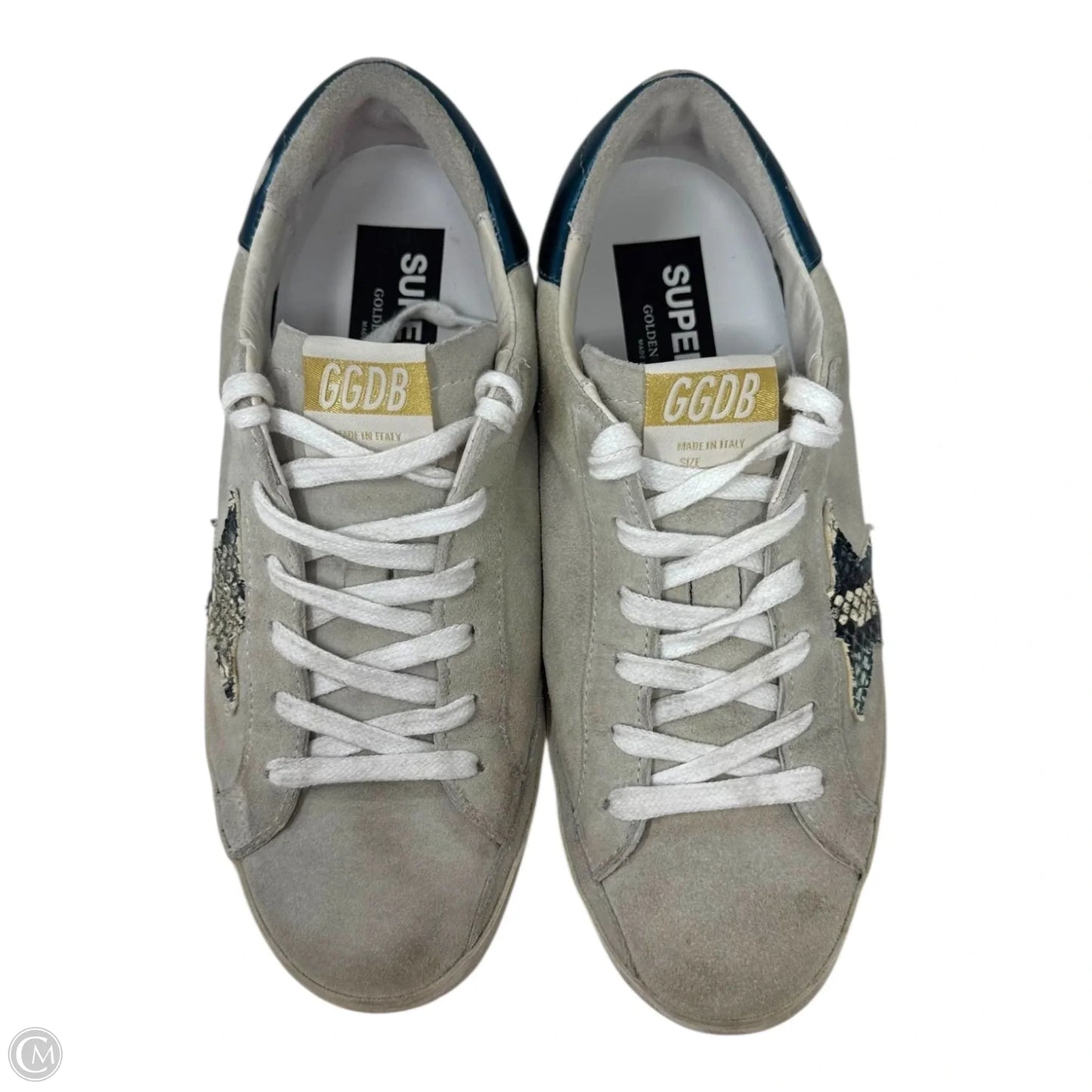 Superstar Private Edition Snakeskin Sneakers Shoes Luxury Designer By Golden Goose In White, Size: 7.5 (IT 38)