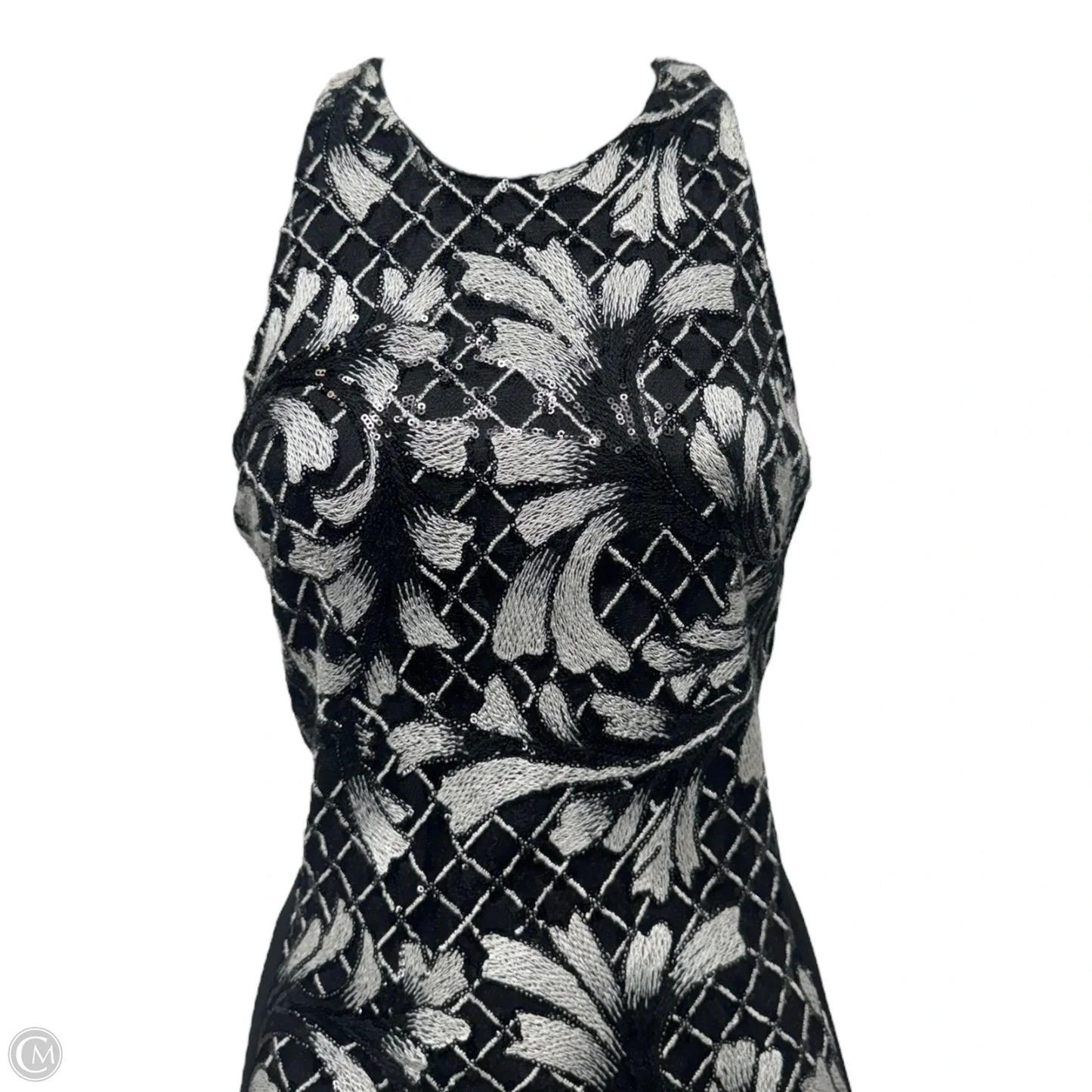 Veronica Embroidered Sequin Dress By Badgley Mischka In Floral Print, Size: 2