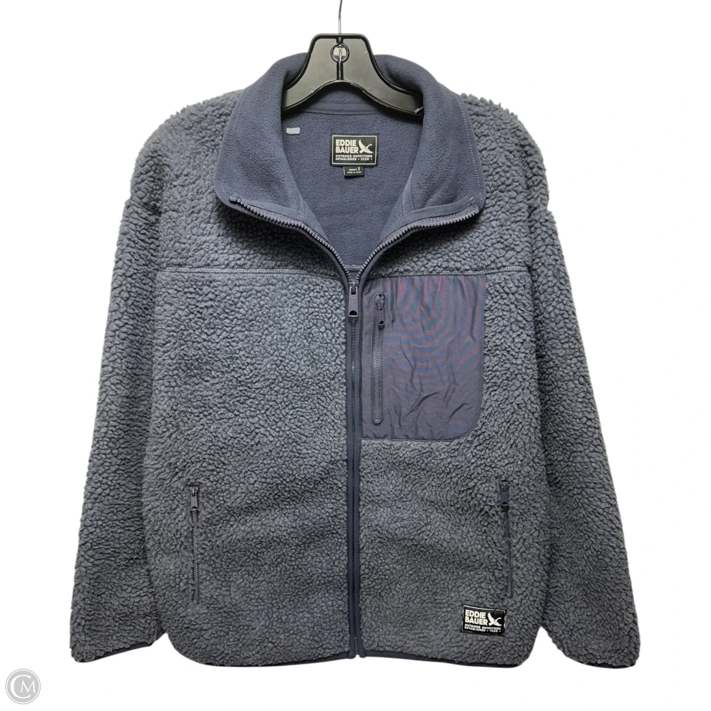 Jacket Fleece By Eddie Bauer In Purple, Size: S