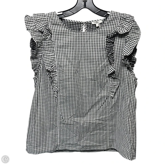 Top Sleeveless By Tyler Boe In Checkered Pattern, Size: L