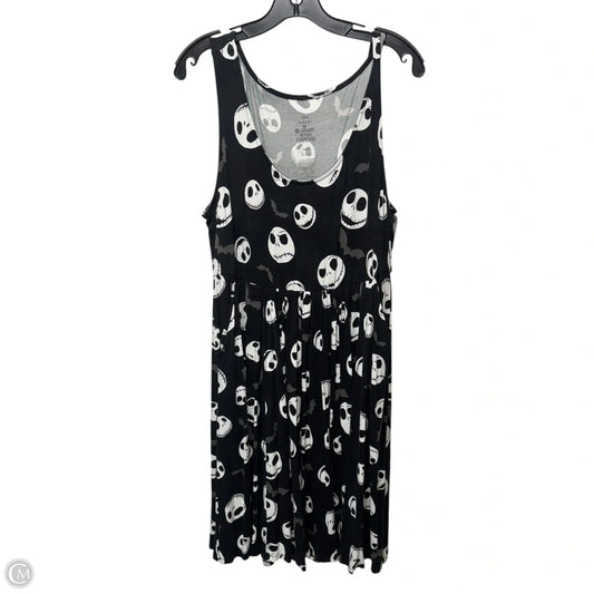 Dress Casual Maxi By Disney Store In Black & White, Size: 1x