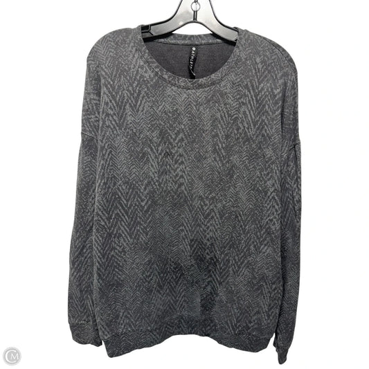 Athletic Top Long Sleeve Collar By Athleta In Grey, Size: M