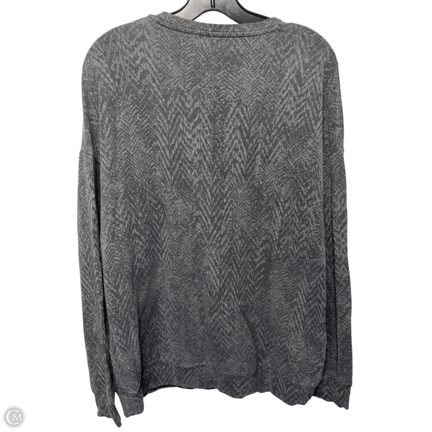 Athletic Top Long Sleeve Collar By Athleta In Grey, Size: M