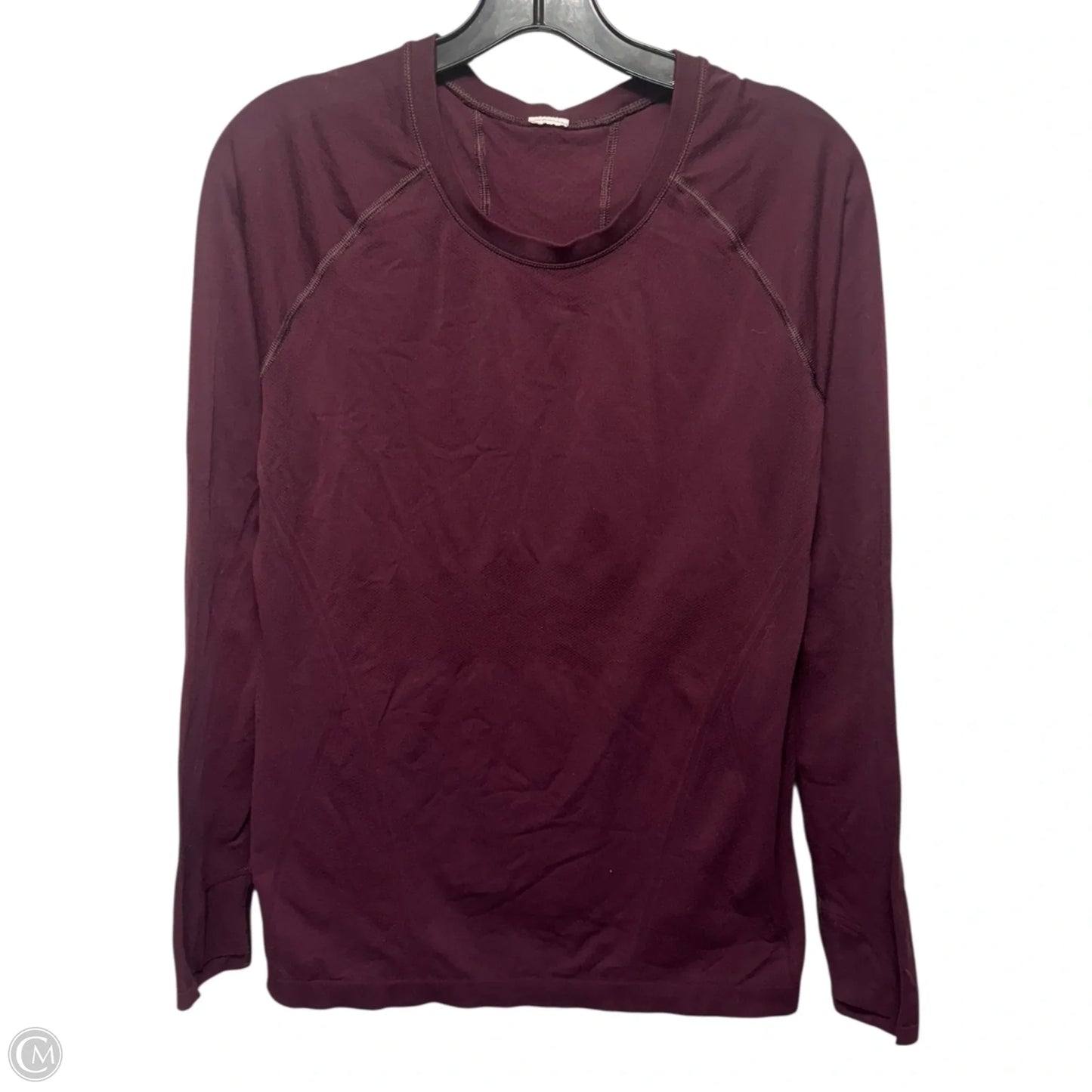 Athletic Top Long Sleeve Collar By Athleta In Maroon, Size: M
