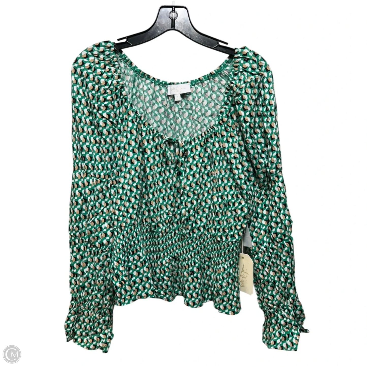 Top Long Sleeve By Love & Piece In Green, Size: XL