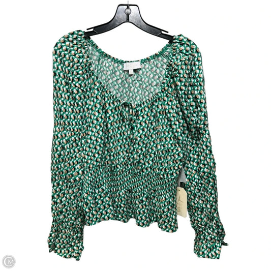Top Long Sleeve By Love & Piece In Green, Size: XL