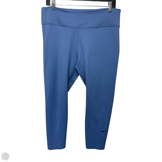 Athletic Capris By Nike Apparel In Blue, Size: Xxl