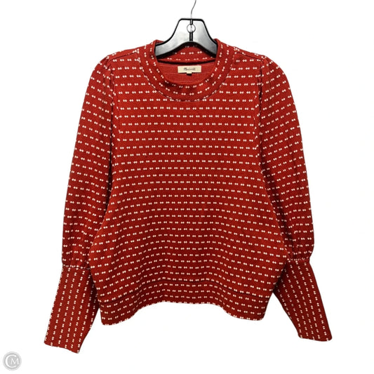 Top Long Sleeve By Madewell In Red, Size: M