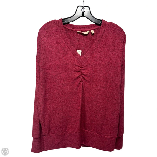 Top Long Sleeve By Soft Surroundings In Red, Size: Xs