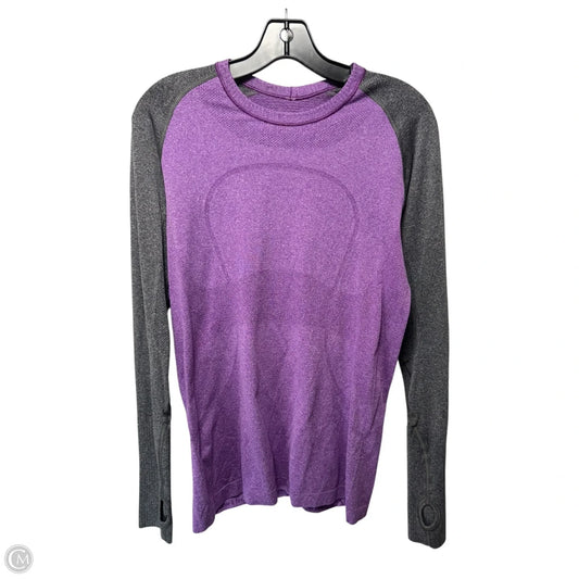 Swiftly Tech Top Long Sleeve By Lululemon In Tender Violet / Black, Size: 8