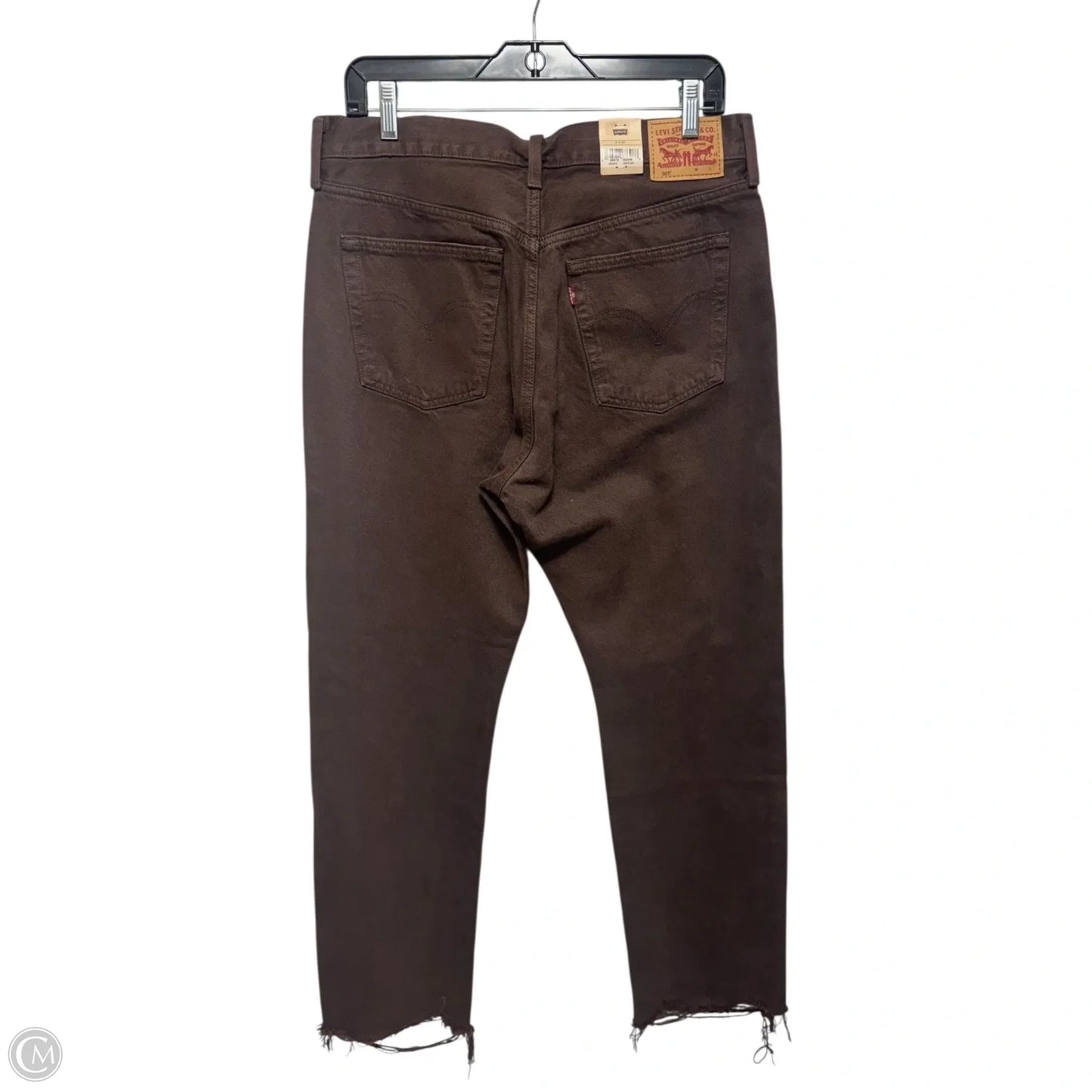 Jeans Cropped By Levis In Brown, Size: 12