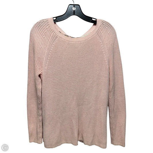 Tie Back Sweater By Loft In Pink, Size: M