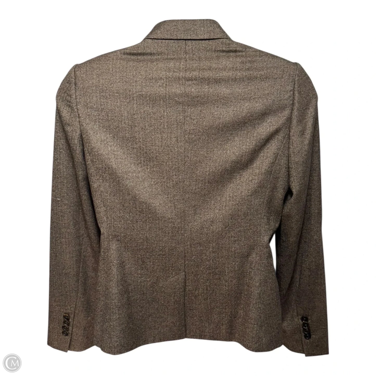 Merino Wool Blazer By Brooks Brothers In Brown, Size: 12