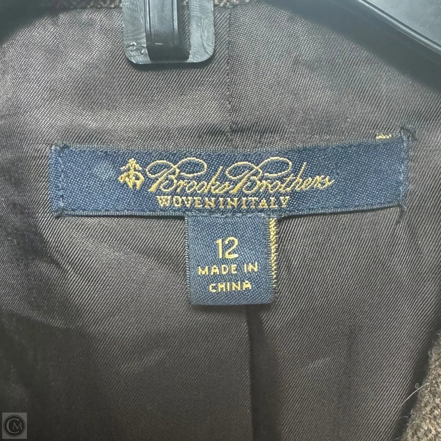 Merino Wool Blazer By Brooks Brothers In Brown, Size: 12