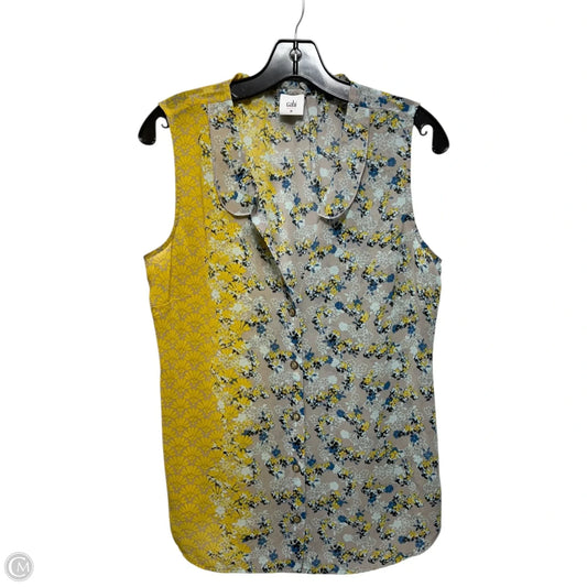Top Sleeveless By Cabi In Floral Print, Size: M