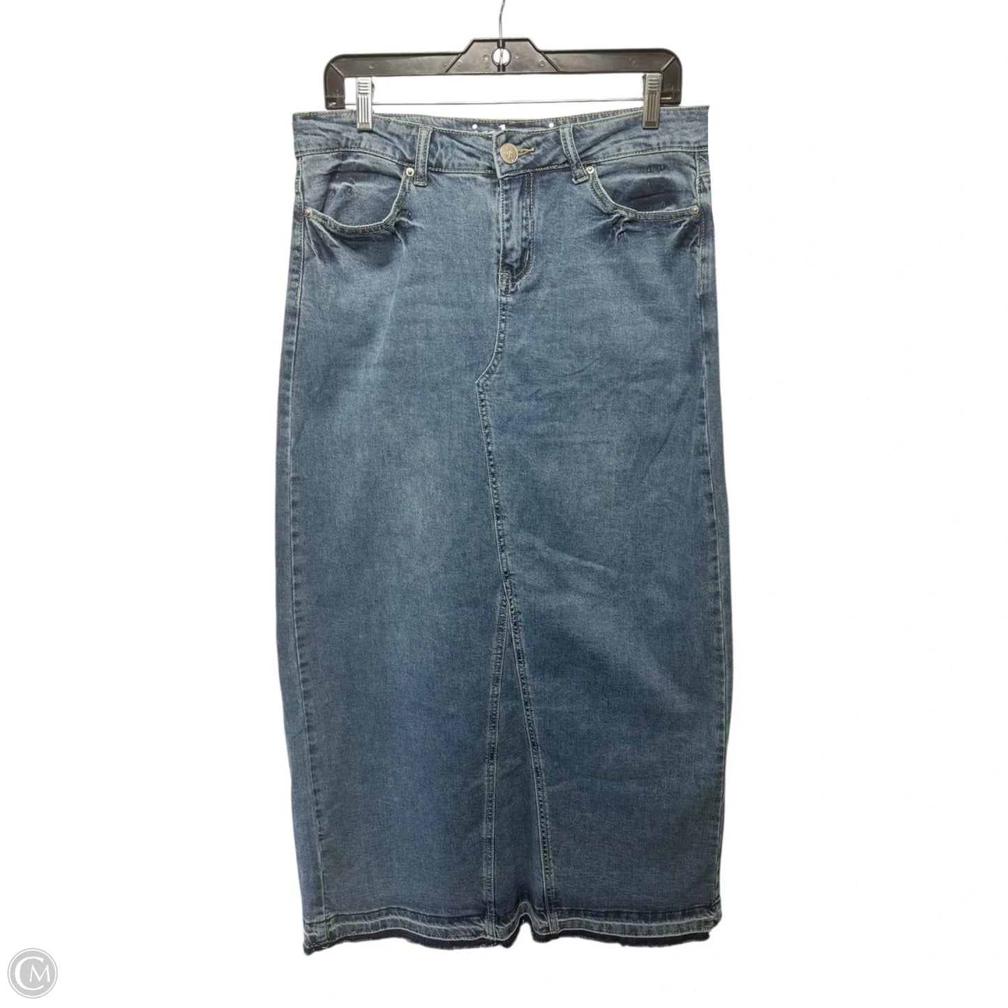 Stacy Denim Skirt Maxi By Inherit In Blue Denim, Size: 10