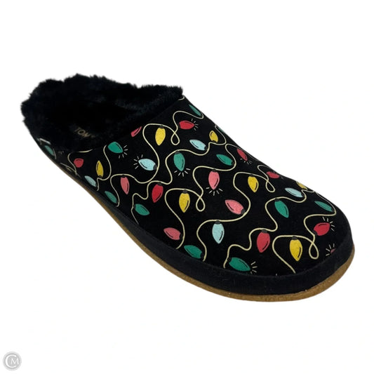 Christmas Lights Fur Lined Slippers By Toms In Multi-colored, Size: 8