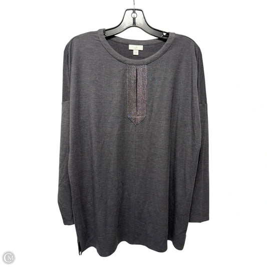 Top Long Sleeve By J. Jill In Grey, Size: M