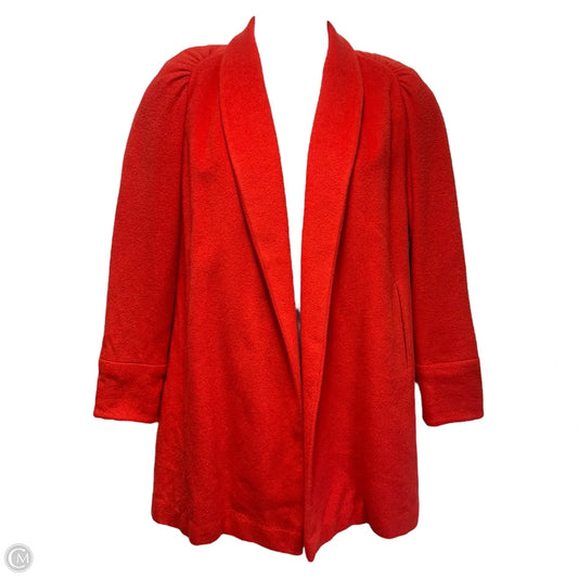 Vintage Cashmere Coat By M V Moore In Red, Size: M