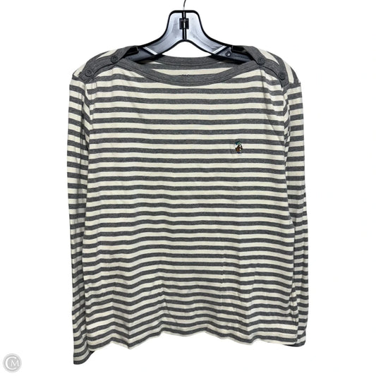 Top Long Sleeve By Polo Ralph Lauren In Striped Pattern, Size: L