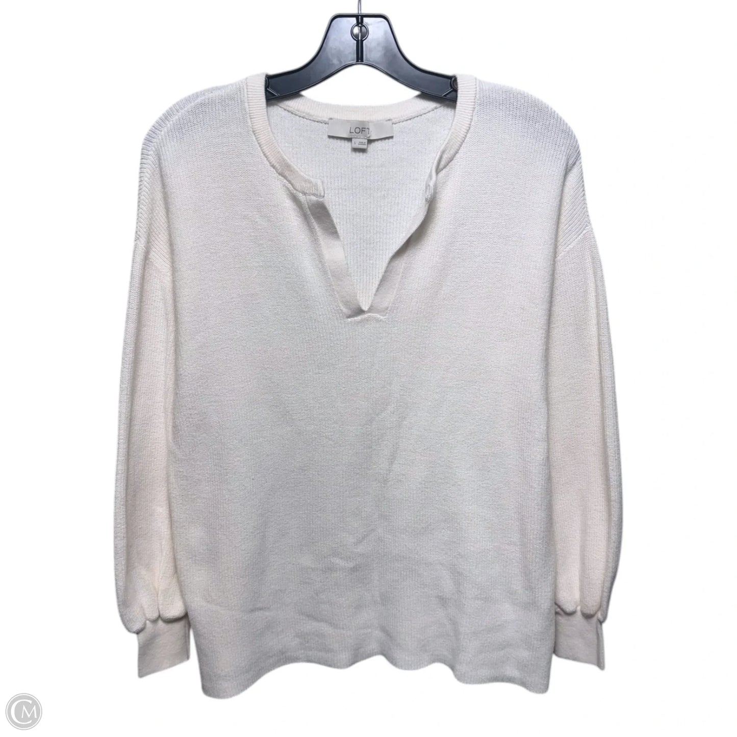 Sweater By Loft In Cream, Size: S