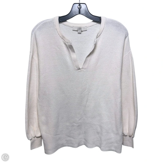 Sweater By Loft In Cream, Size: S