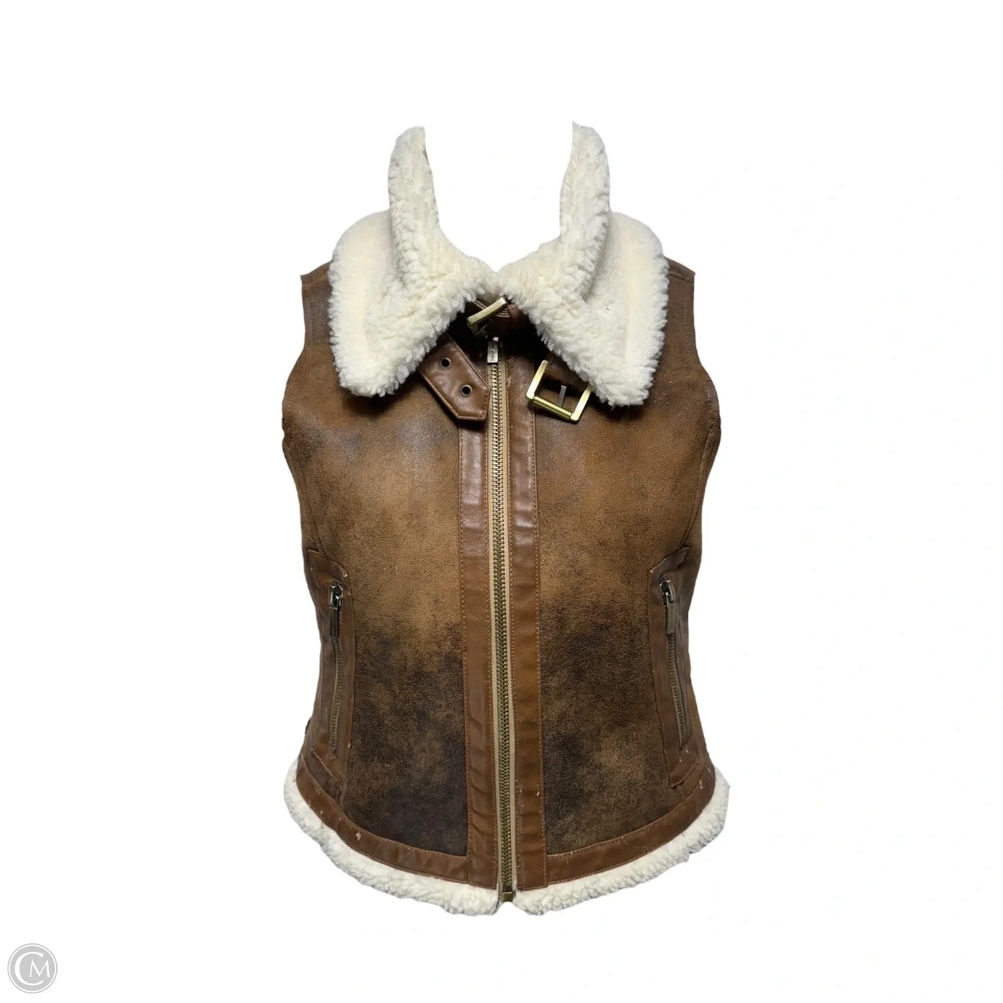 Vest Fleece By Michael By Michael Kors In Brown, Size: M