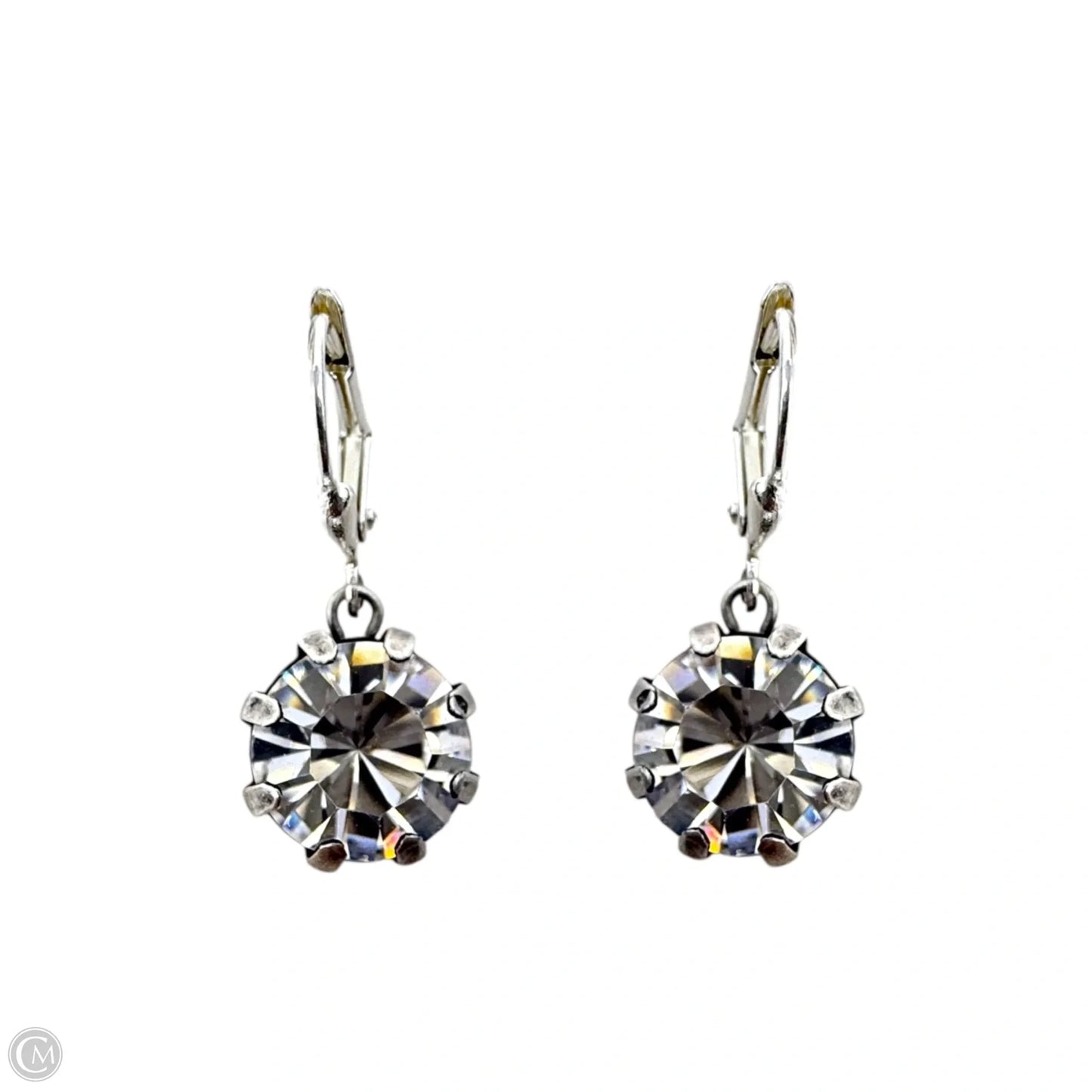 Crystal Leverback Earrings