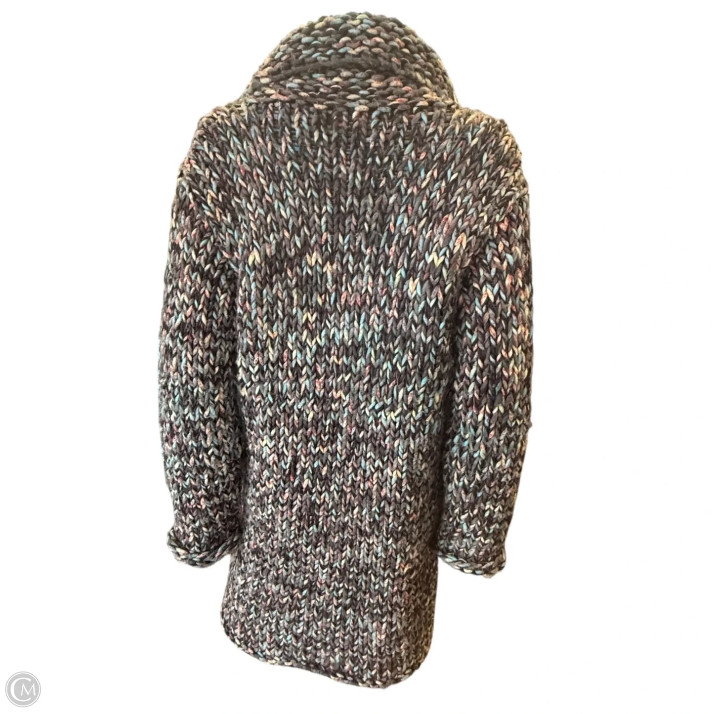 Chunky Kni Sweater Cardigan In Brown, Size: M