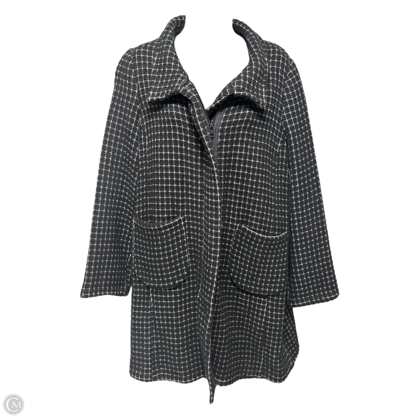 Coat Wool By Babette In Black & White, Size: Xs