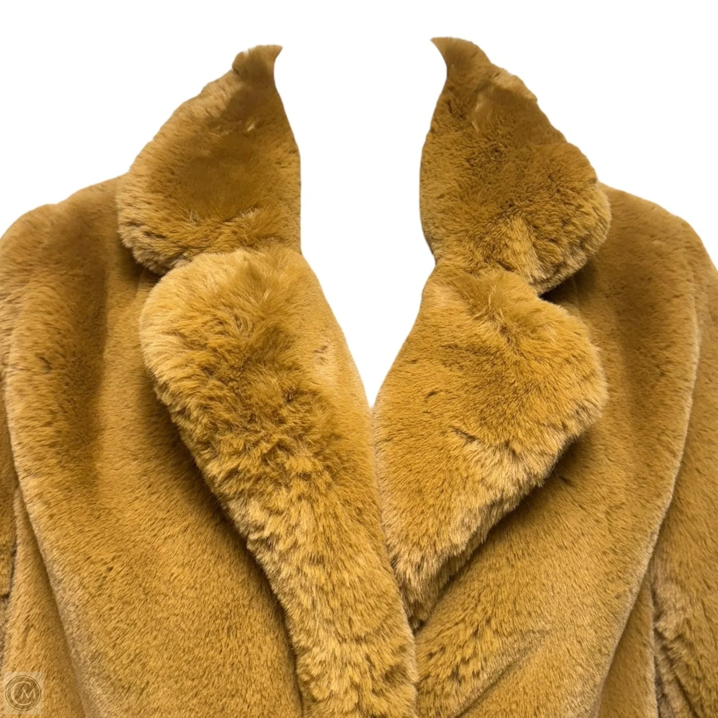 Coat Faux Fur & Sherpa By Apparis In Tan, Size: M