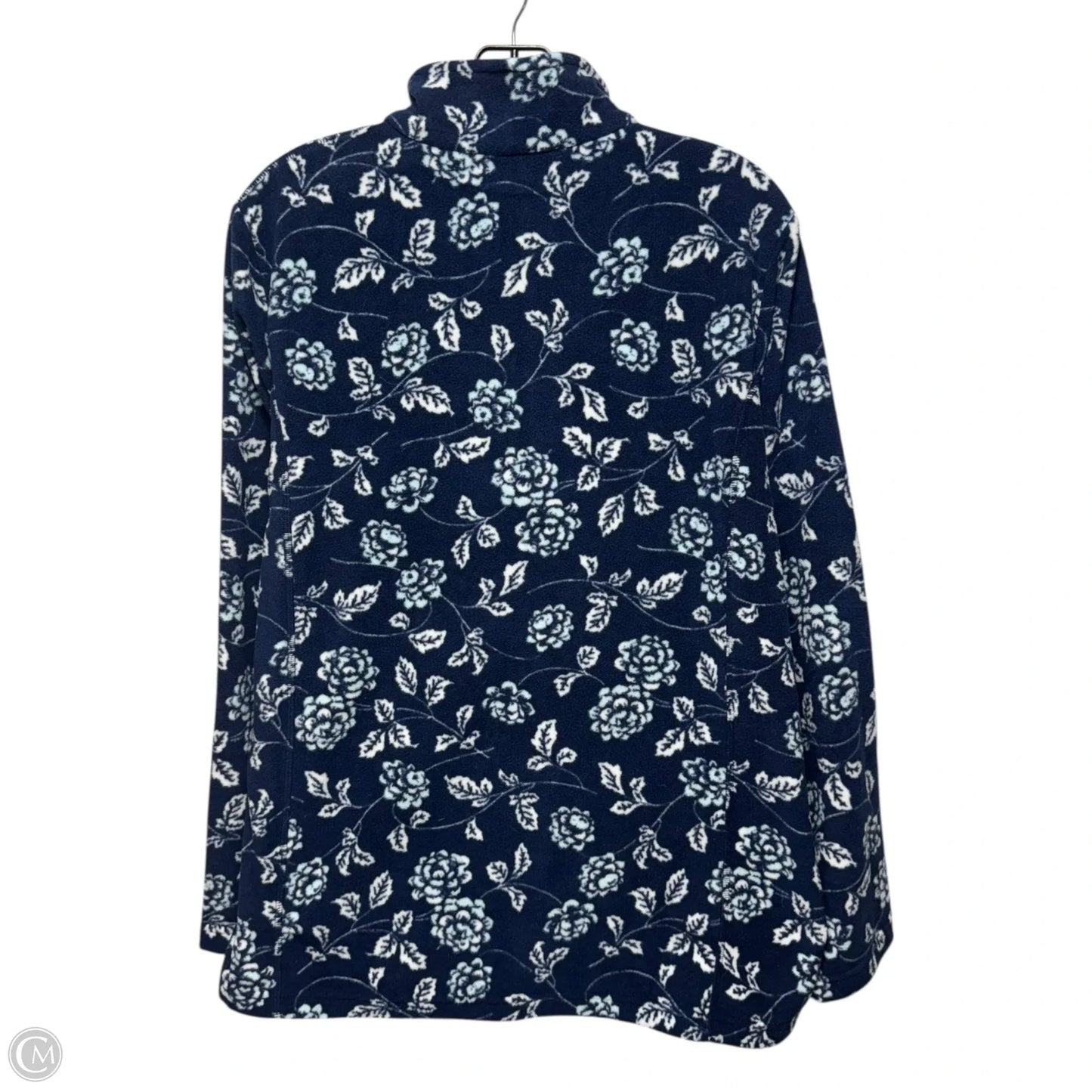 Jacket Fleece By Lands End In Floral Print, Size: Xl
