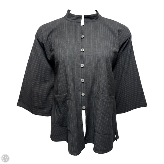 Pinstripe Blazer By Erica Tanov In Striped Pattern, Size: L