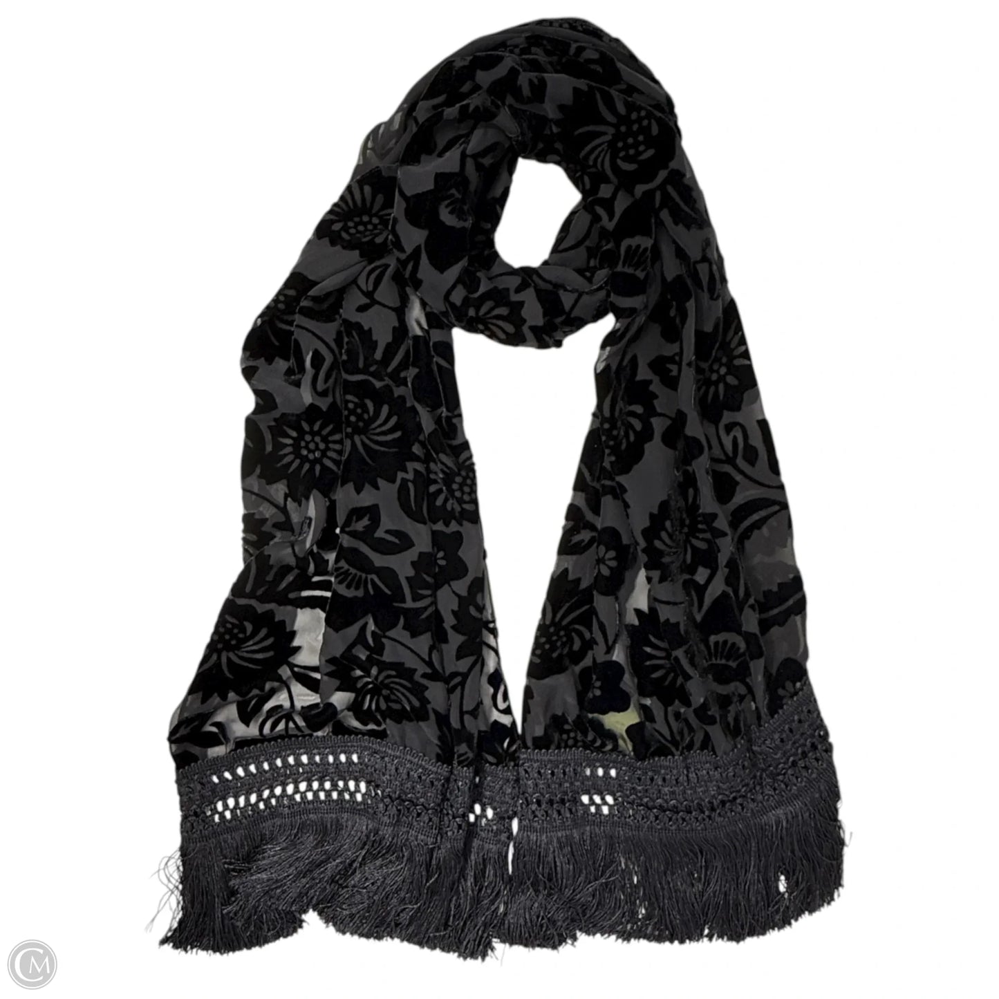 Silk Burnout Velvet Long Scarf By Nick & Nora