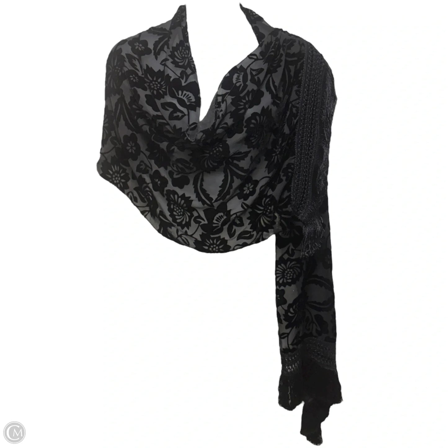 Silk Burnout Velvet Long Scarf By Nick & Nora